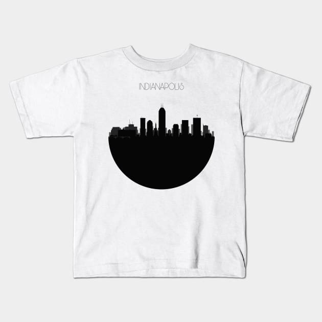 Indianapolis Skyline Kids T-Shirt by inspirowl